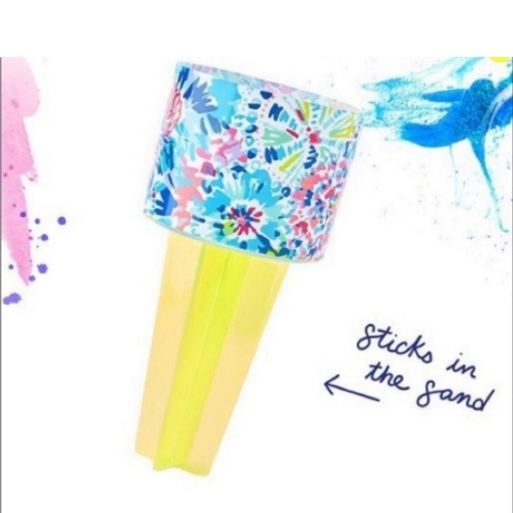NIP LILLY PULITZER Dive In beach cup holder GWP